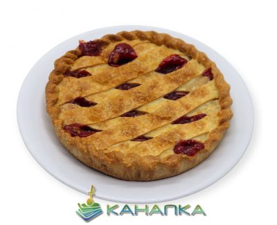 Пирог с малиной и яблоком