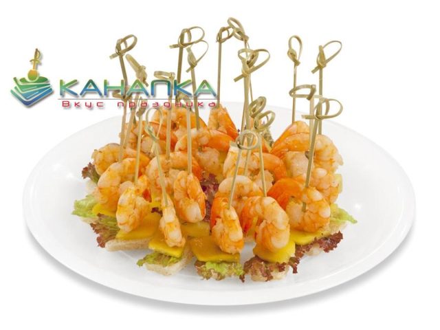 канапе з креветкою