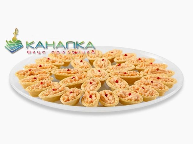 Мини тарталетки с муссом из лосося - 15 шт.