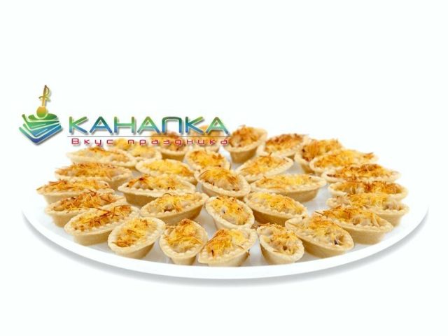 Міні тарталетки з жульєном з курки та грибів - 15 шт.