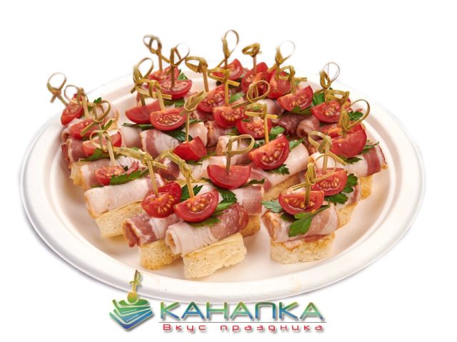 Канапе с грудинкой